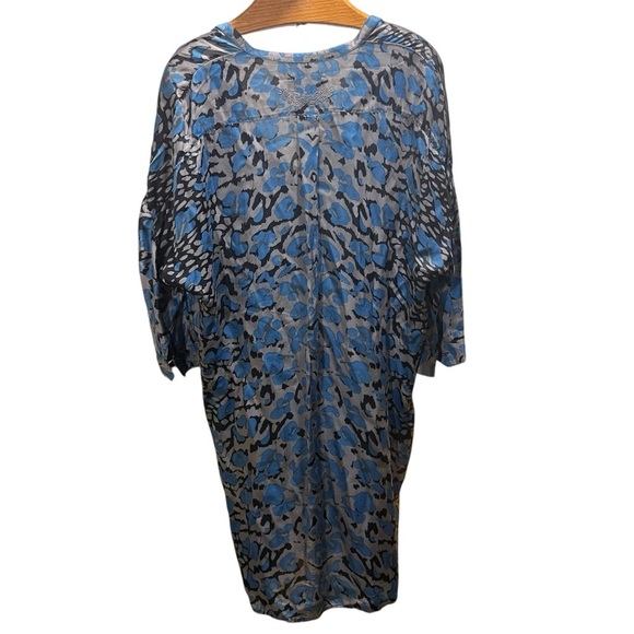 ZADIG & VOLTAIRE ~ Raita Leo Print Shirt Dress with Single Button Pop Over Style - Picture 6 of 12